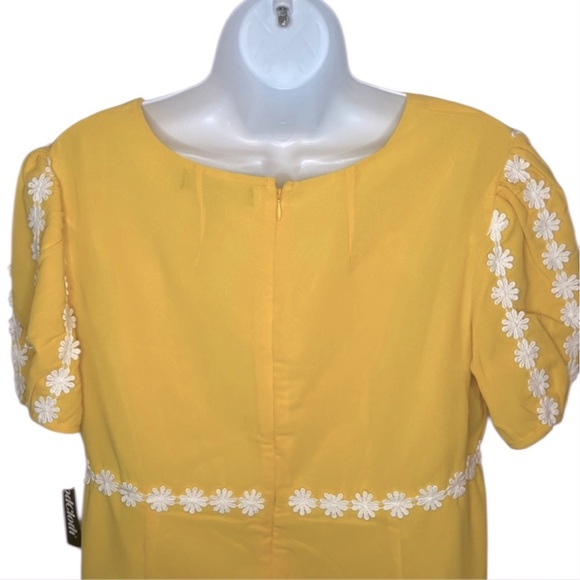Modcloth How Sweet It Is Shift Dress Sunny Yellow Dress 70s Retro Mini 6/ Sm NWT - Picture 8 of 8